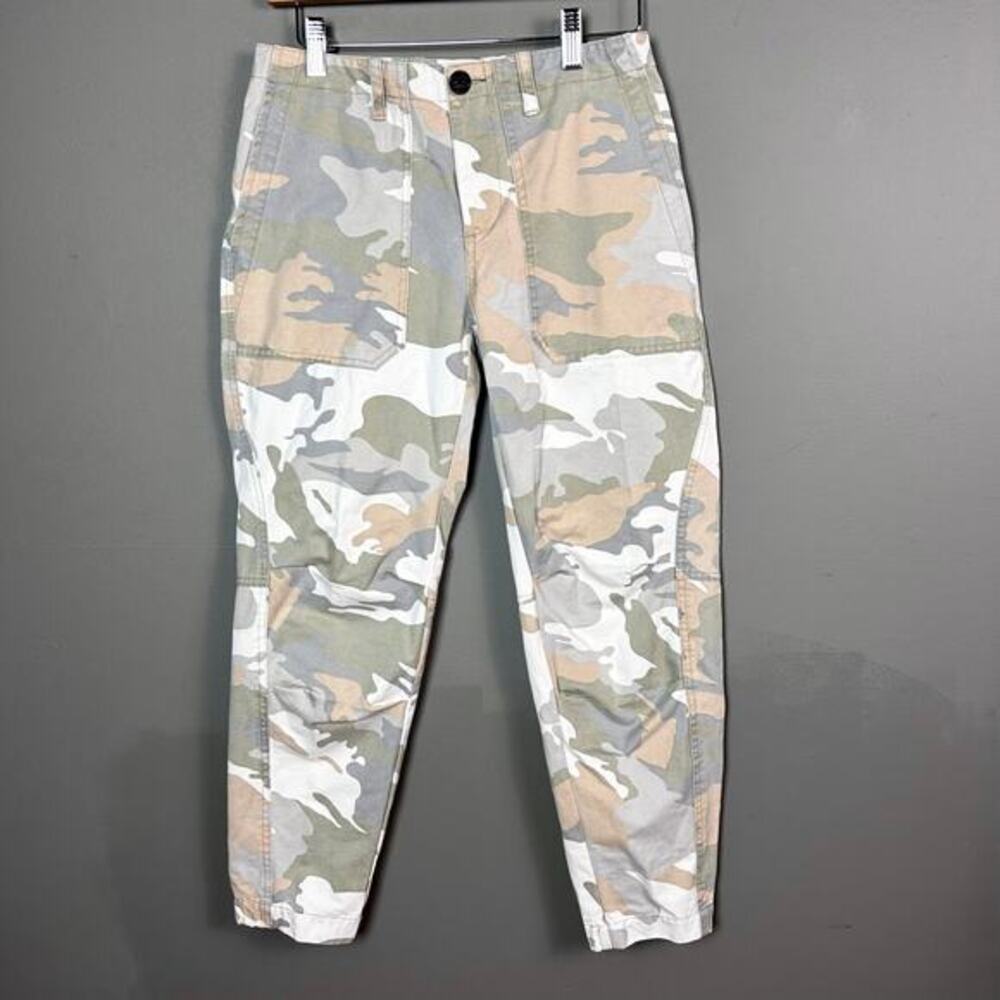 Zadig & Voltaire pants size 34 EU XS crop camo cargo cotton‎ military gray baggy